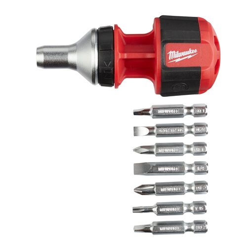8-in-1 Compact Ratcheting Multi-Bit Screwdriver