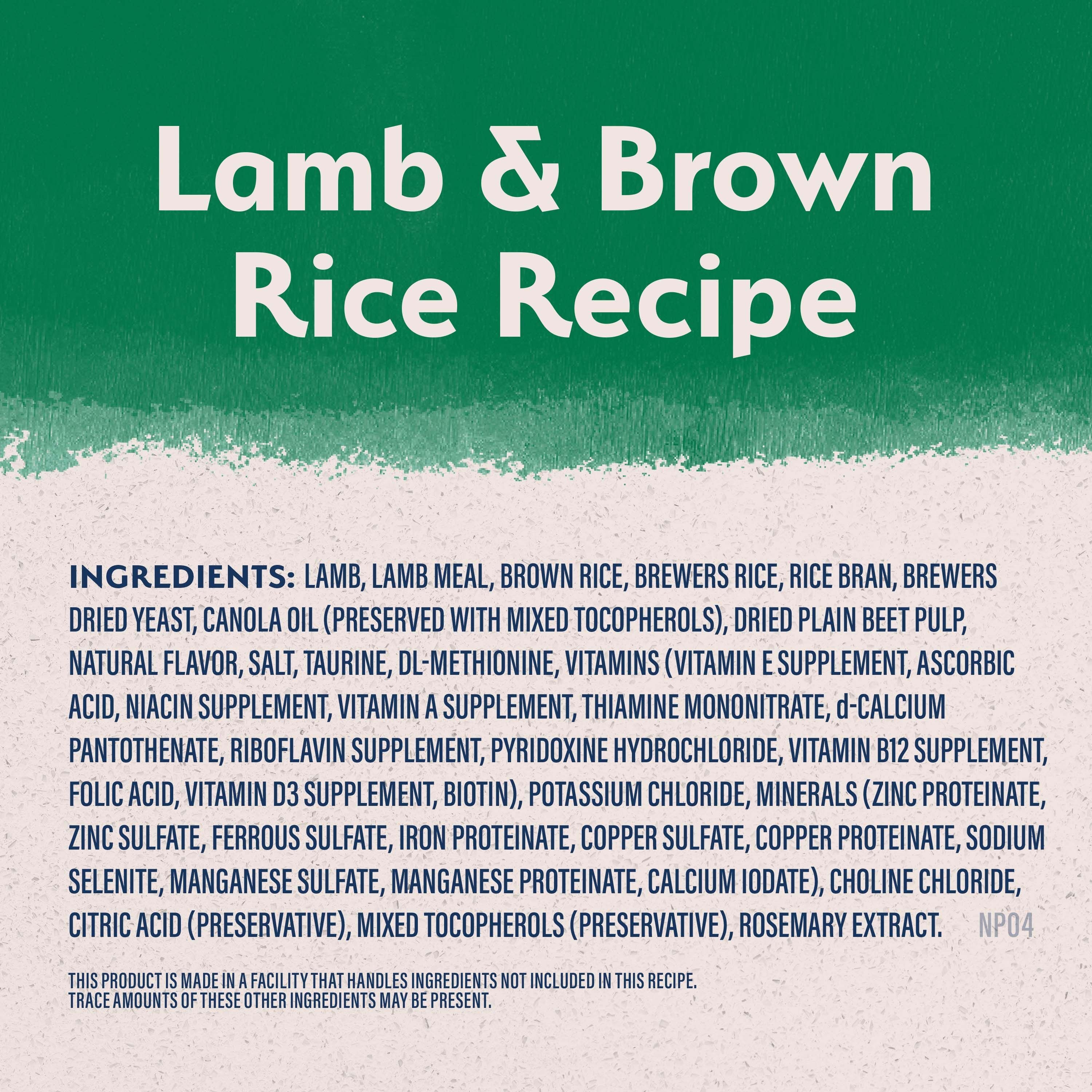 Lamb & Brown Rice Recipe Dry Dog Food