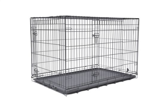 Folding Pet Crate with 2 Doors - 48"
