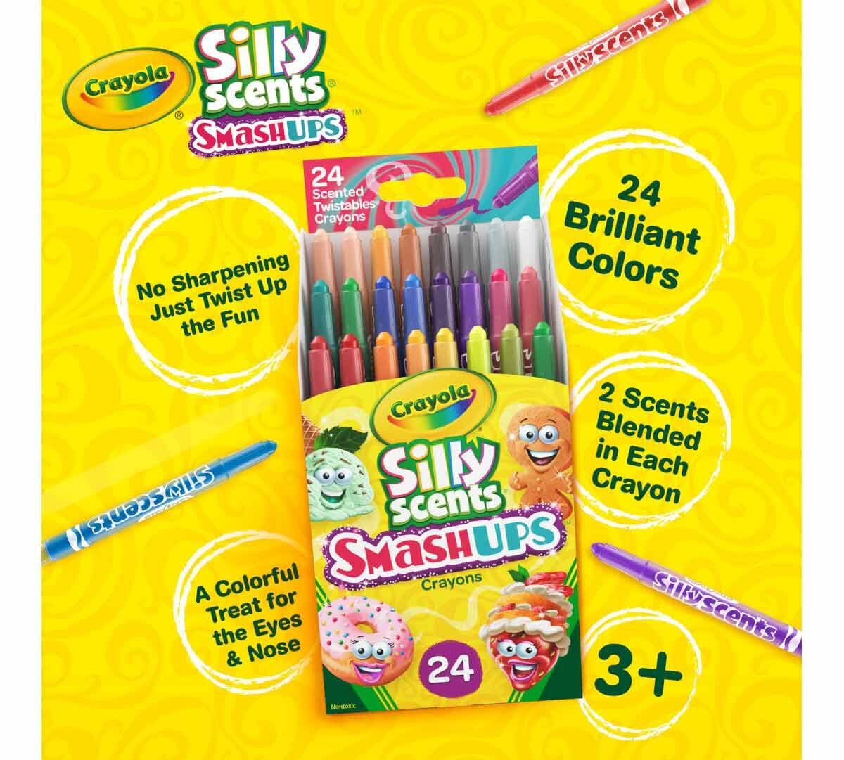 Silly Scents Smash Ups Mini Twistables Scented Crayons - 24 count