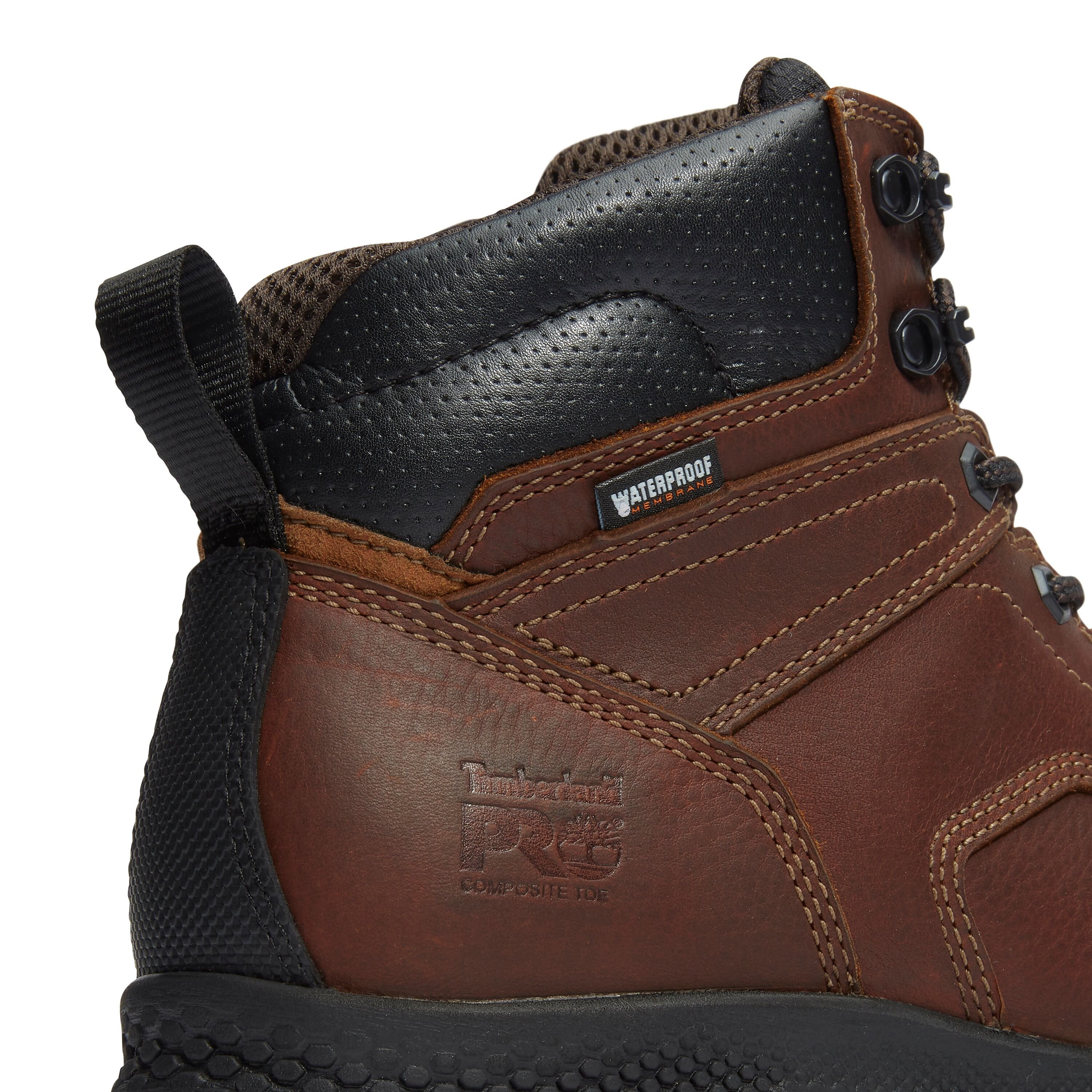 Men's 6" TiTAN EV Composite Toe Waterproof Work Boot in Teak Brown