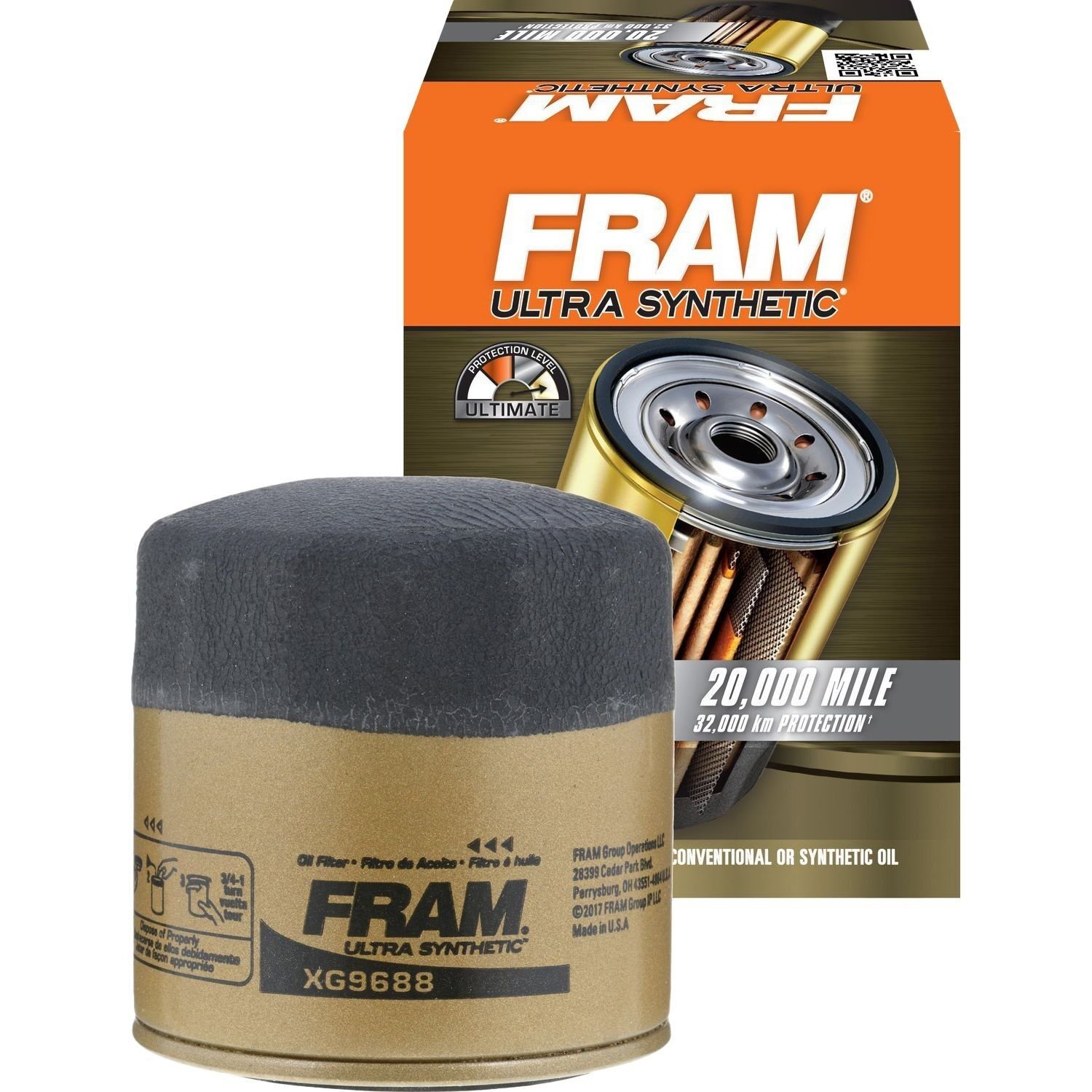 Fram Ultra Synthetic Spin-On Oil Filter - XG9688