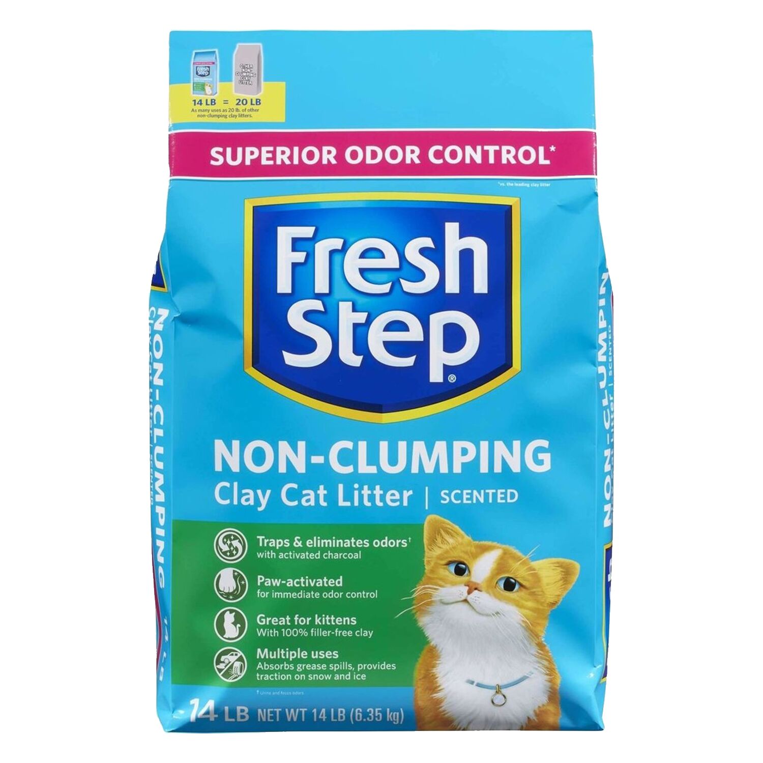 Fresh Step Premium Scented Non-Clumping Clay Cat Litter Odor