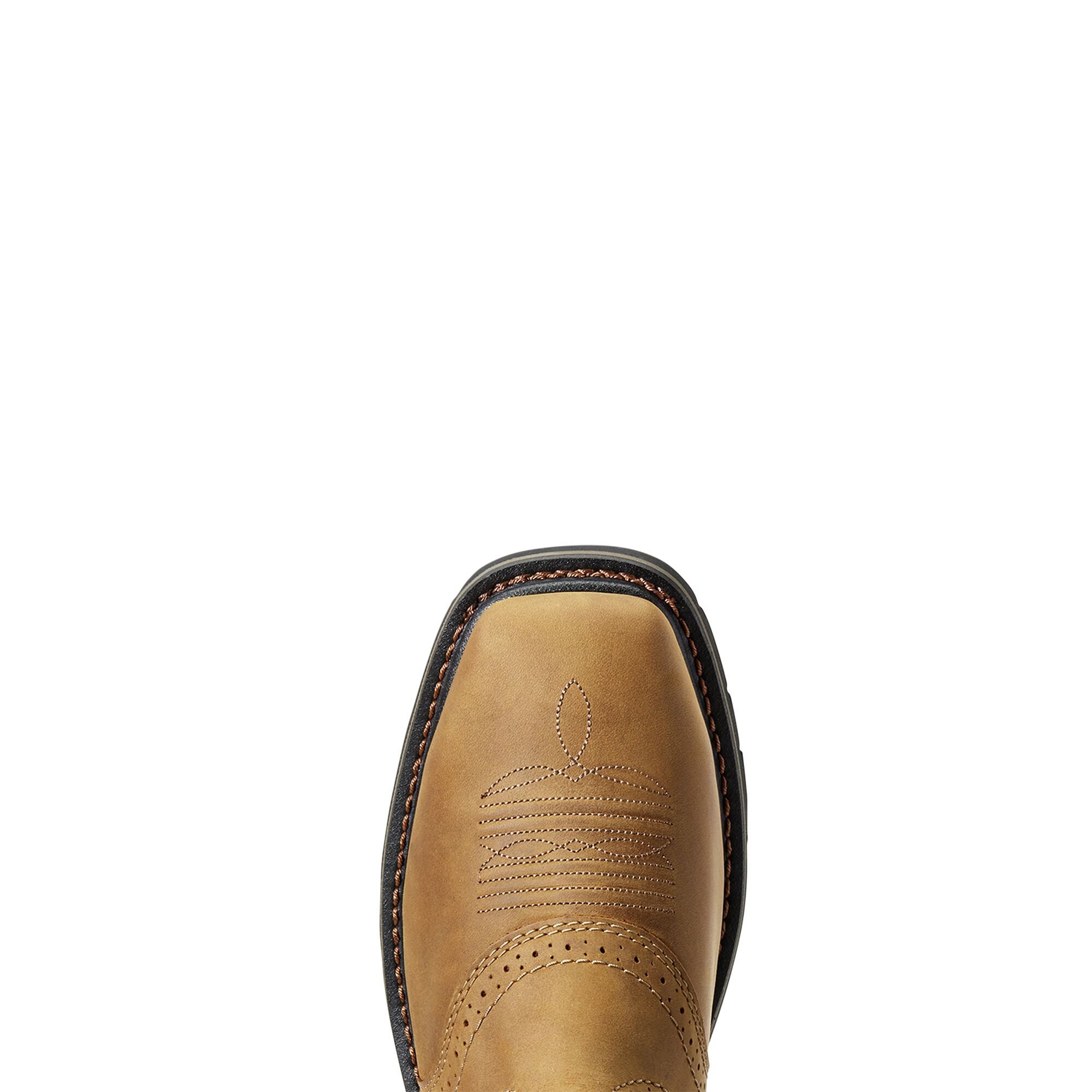Men's Sierra Wide Square Toe Steel Toe Work Boot in Aged Bark