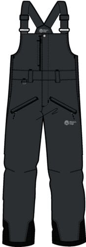 Unisex Winter's Edge Bibs in Black