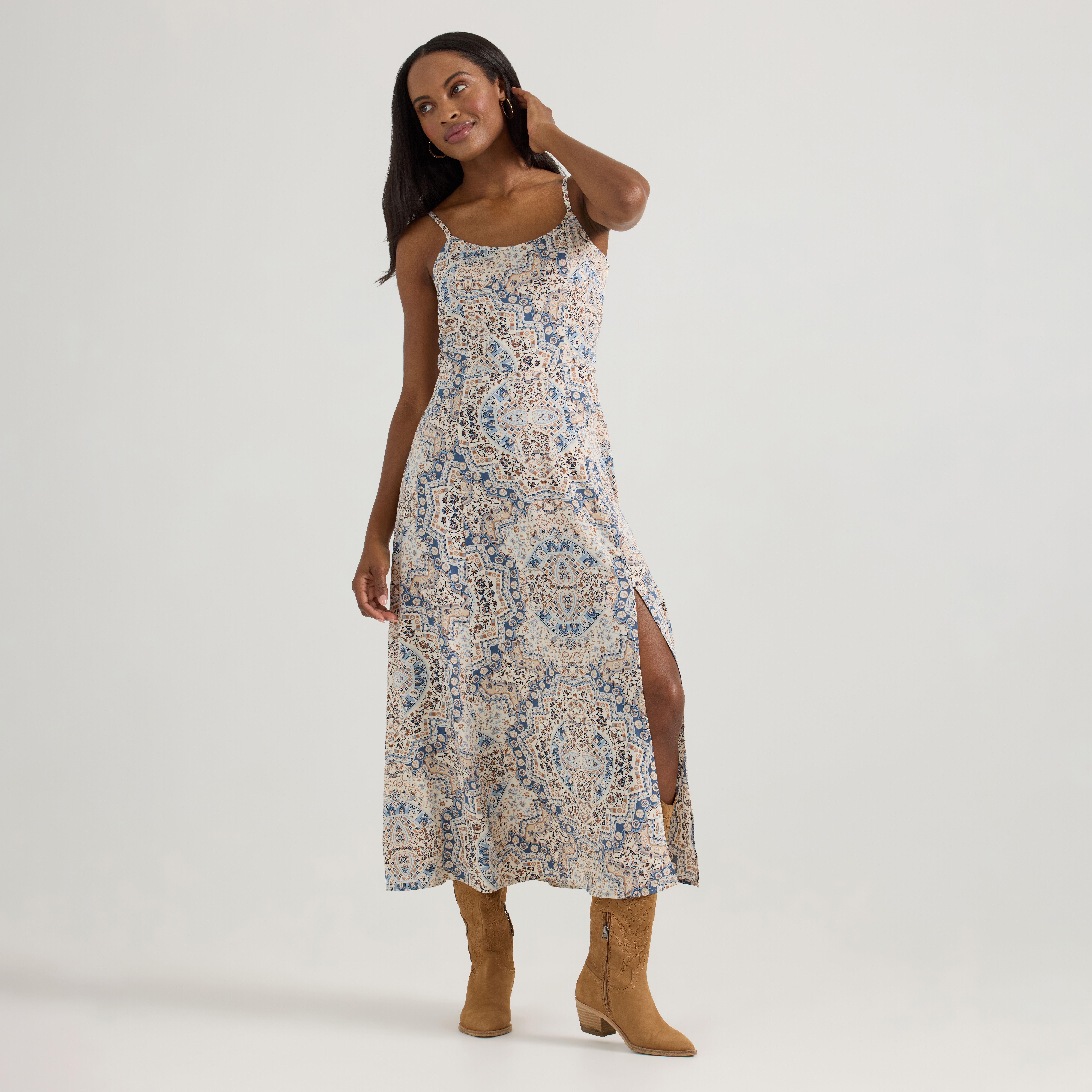 maxi dress western for women western maxi dress for women Turquoise Floral Maxi Dress M