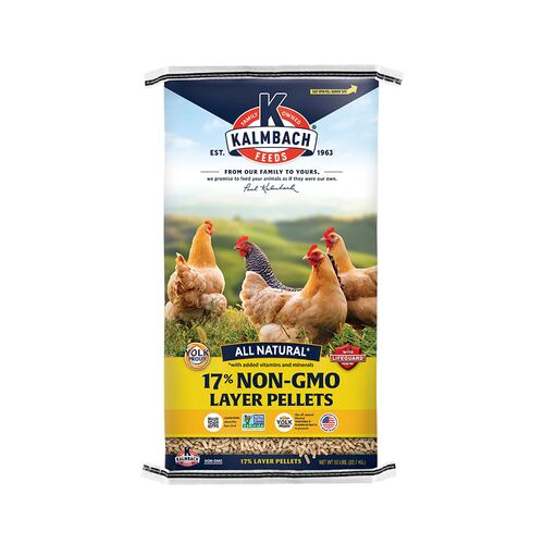 17% Non-GMO Layer Pellets for Chickens - 50 Lb