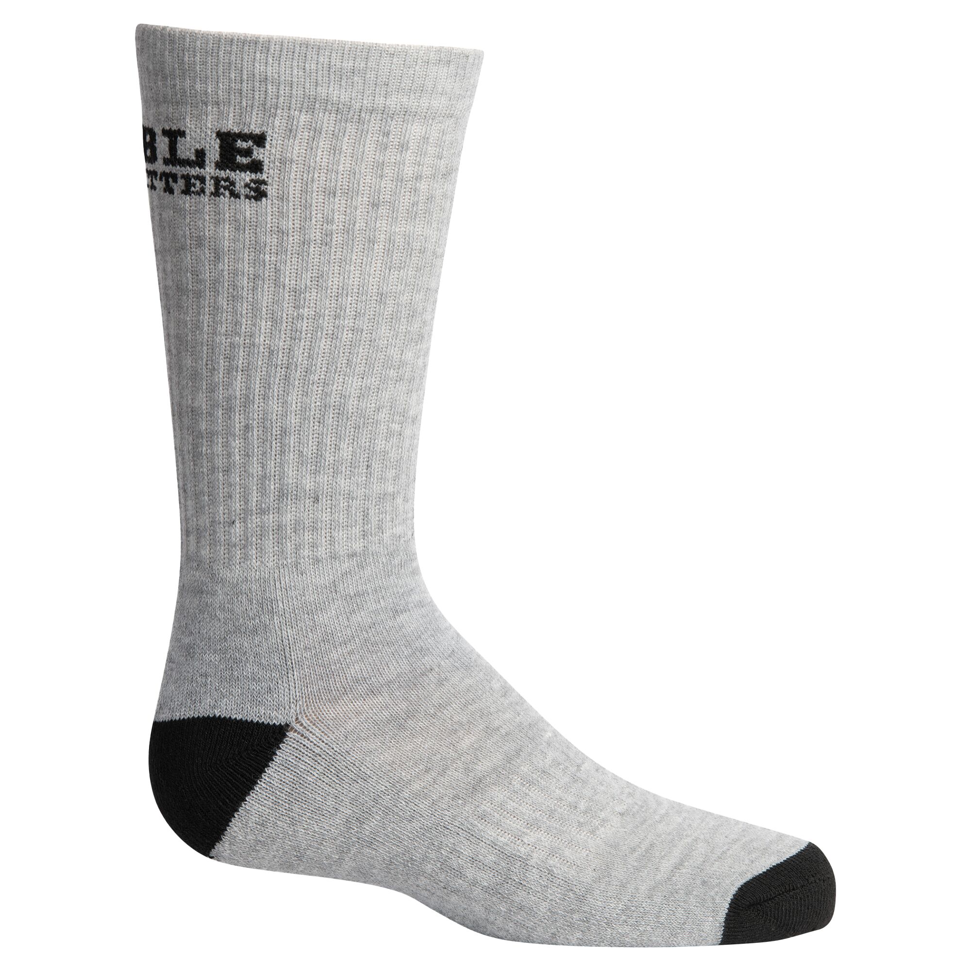 Youth Performance Crew Sock 6-Pack in Heather Grey