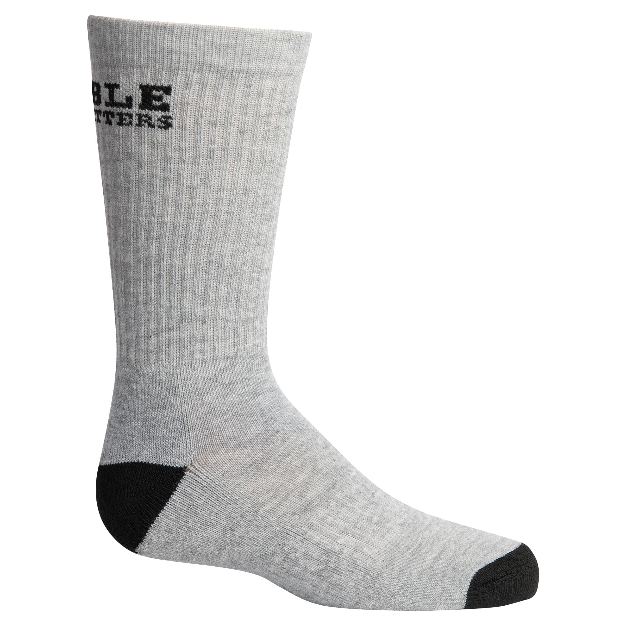 Youth Performance Crew Sock 6-Pack in Heather Grey