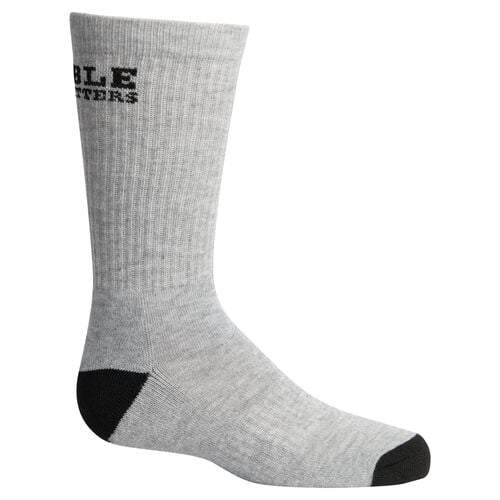 Youth Performance Crew Sock 6-Pack in Heather Grey