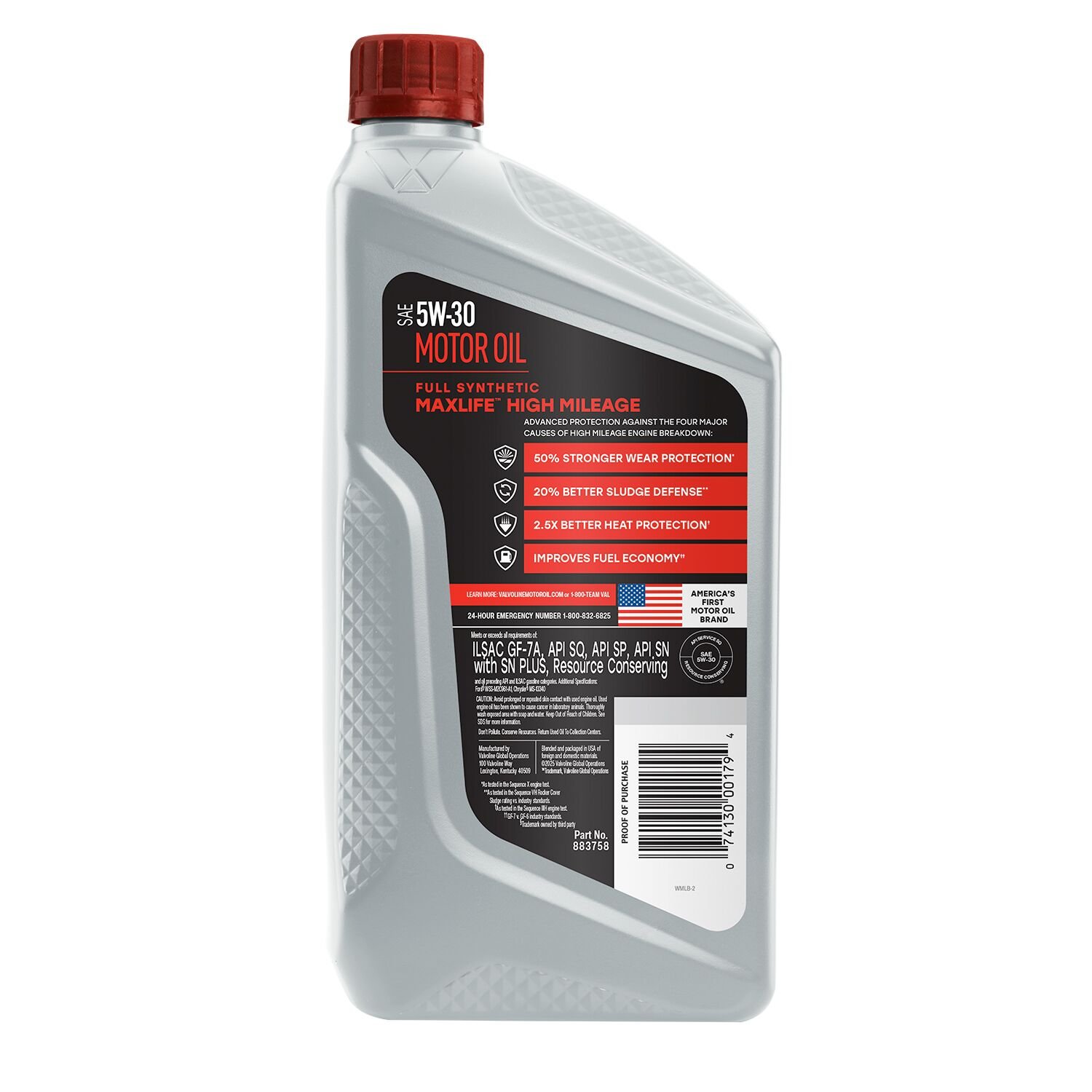 5W-30 MaxLife Full Synthetic High Mileage Motor Oil
