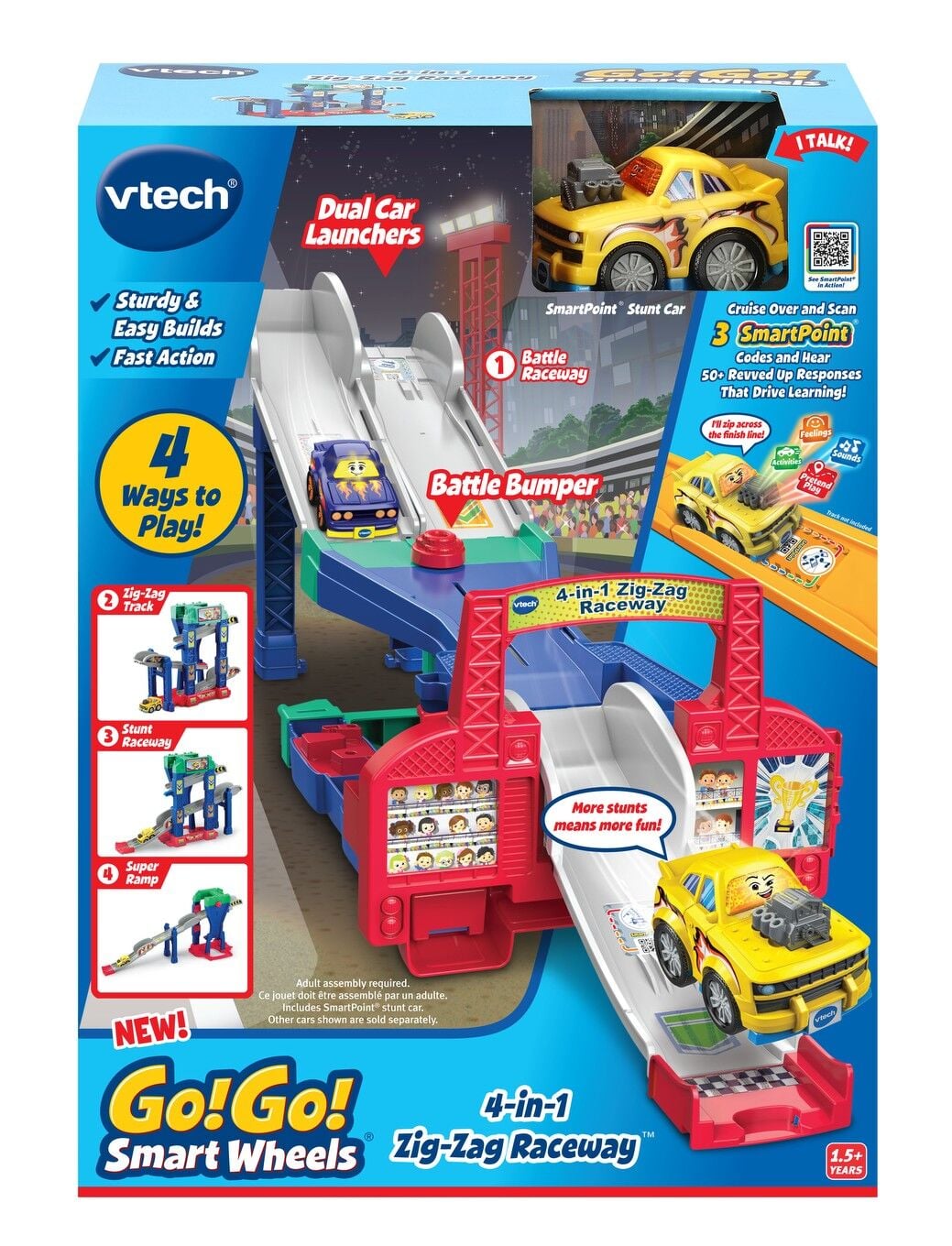 VTech Go! Go! Smart Wheels 4-in-1 Zig-Zag Raceway