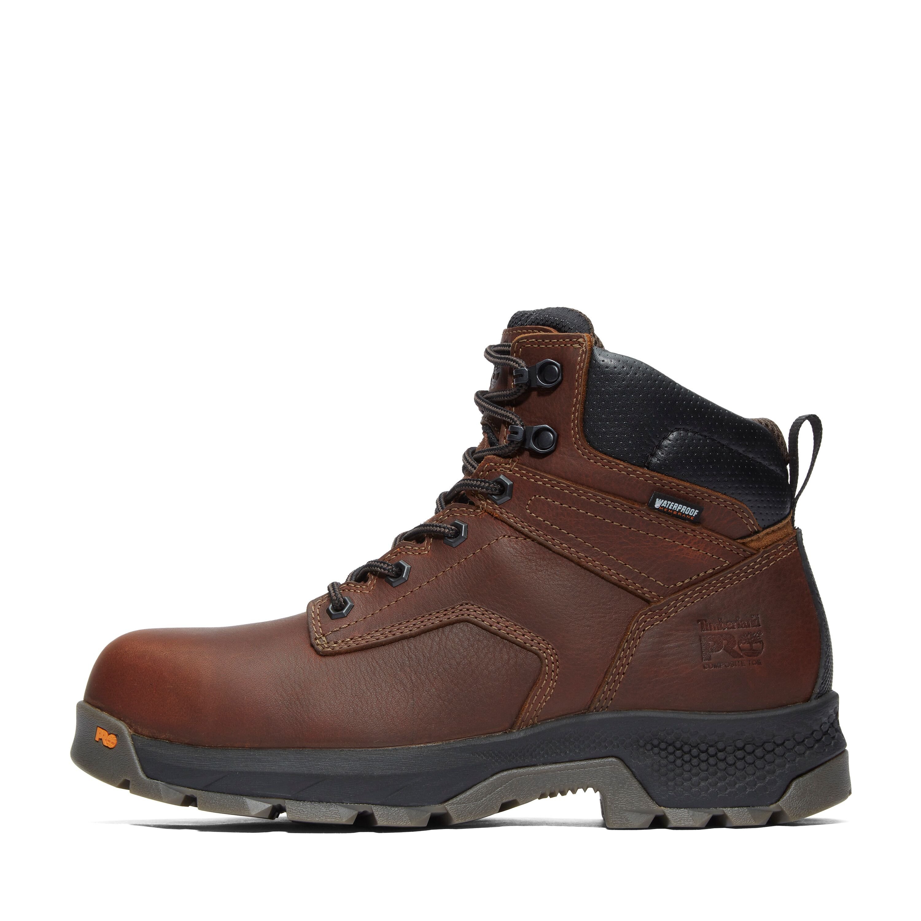 Men's 6" TiTAN EV Composite Toe Waterproof Work Boot in Teak Brown