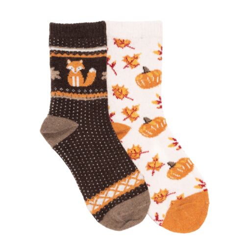Festive Fall Crew Socks - Assorted
