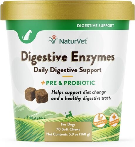 Digestive Enzymes Plus Probiotic Soft Chews Digestive Supplement for Dogs - 70 Count