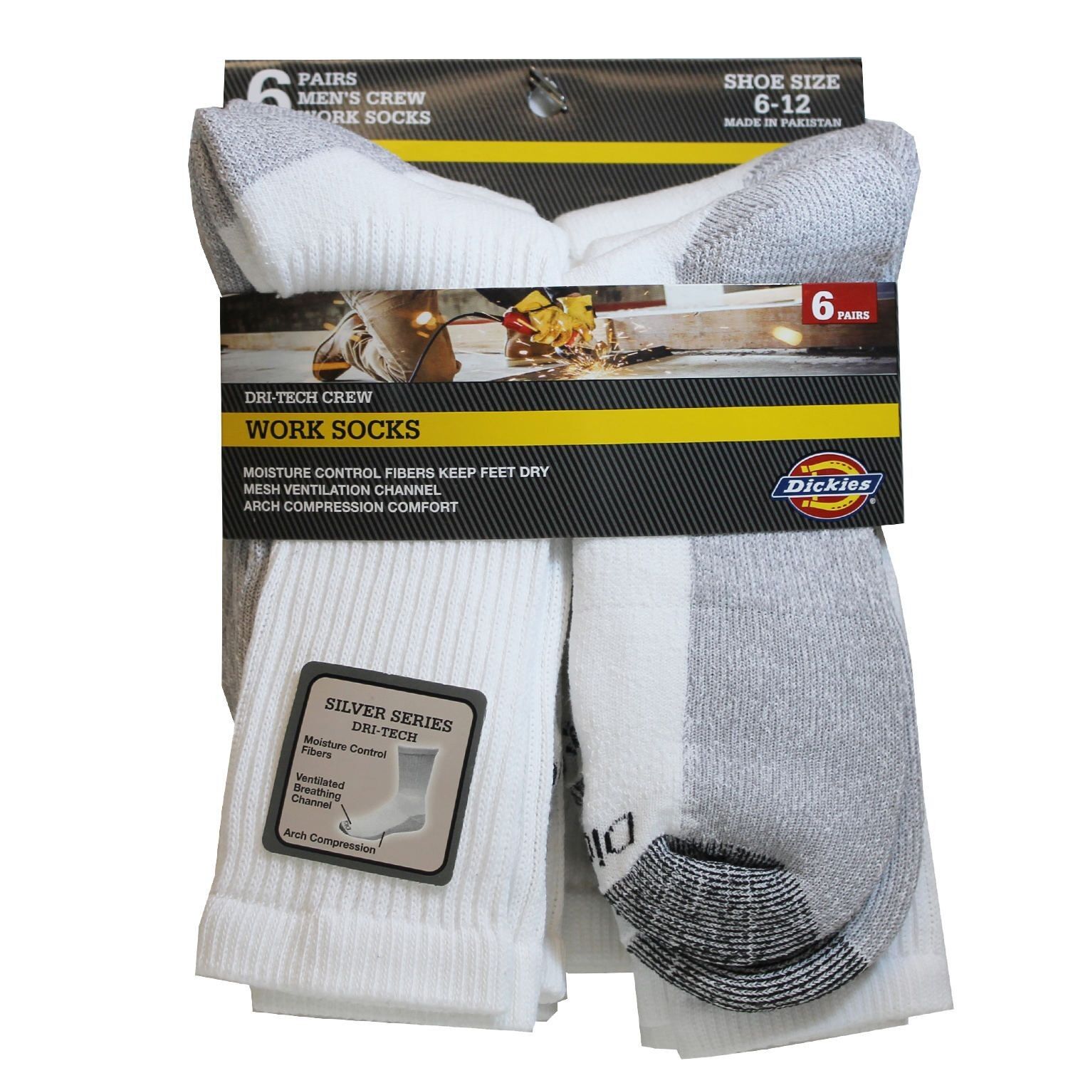 Dickies Dri-tech Essential Moisture Control Crew Socks