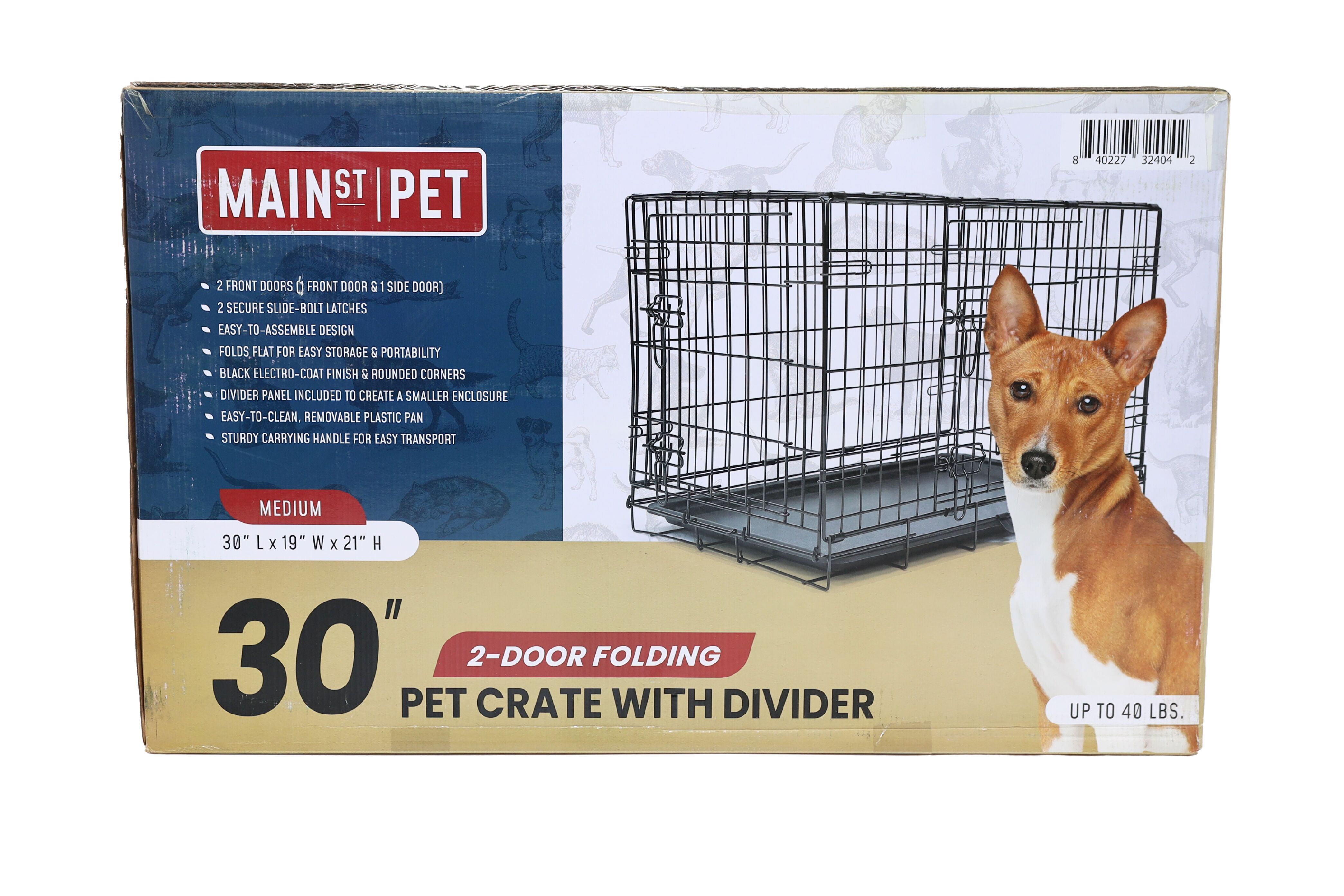 【未開封】ゲベ　dog　2体セット Main St. Pet Folding Pet Crate with 2 Doors - 42