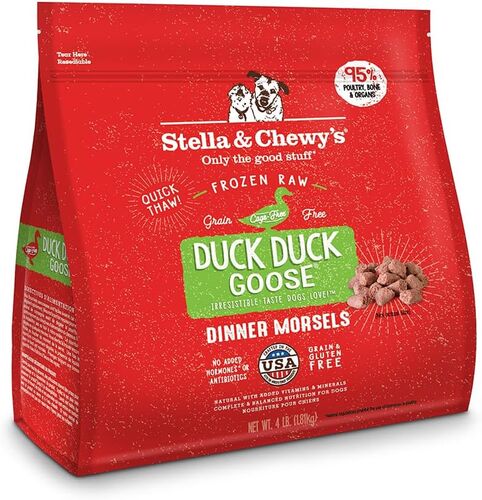 Duck Duck Goose Morsels Frozen Raw Dog Food - 4 Lb