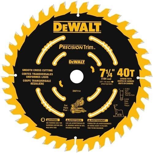 7-1/4" 40T Cordless Miter Saw Blade