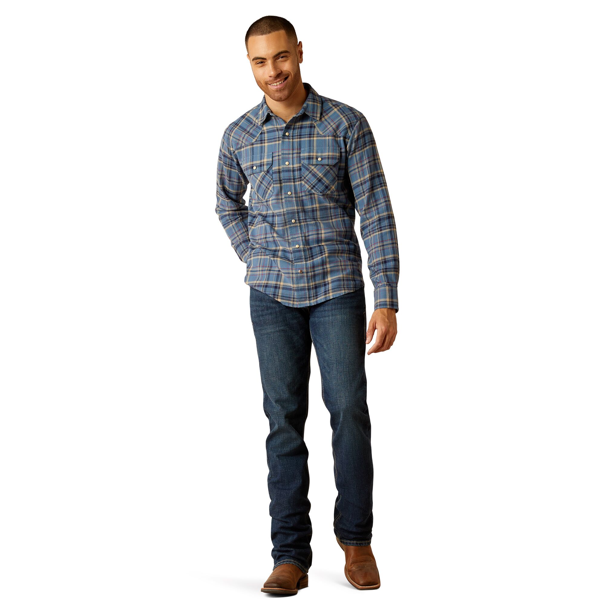 Men's Huntley Retro Fit Long Sleeve Western Shirt