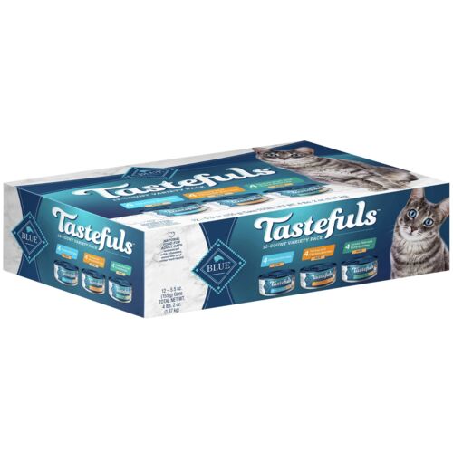 Blue Buffalo 12 Count Cat Wet Tasteful Food - 5.5 oz - Top Rated Buffalo Wet Food For Kittens