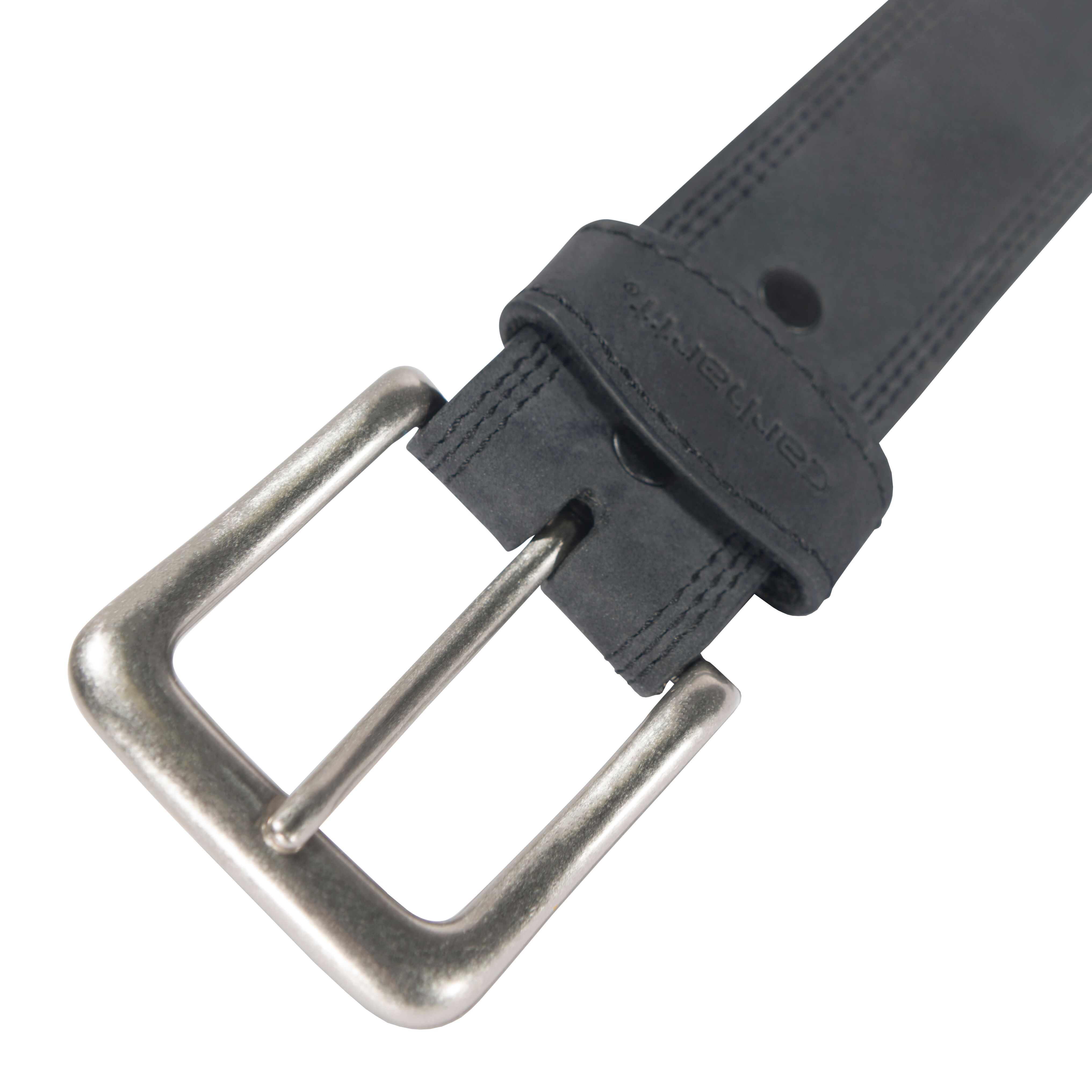 Men's Casual Leather Triple Stitch Belt in Black