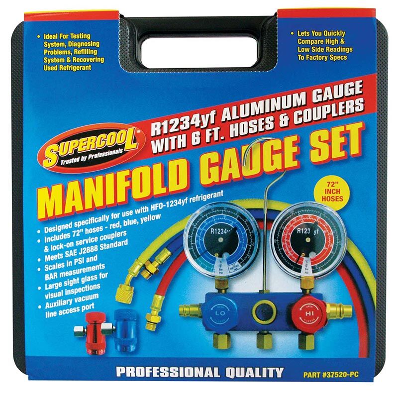 TSI Supercool Manifold Gauge Set with R1234yf Aluminum Gauge and 6