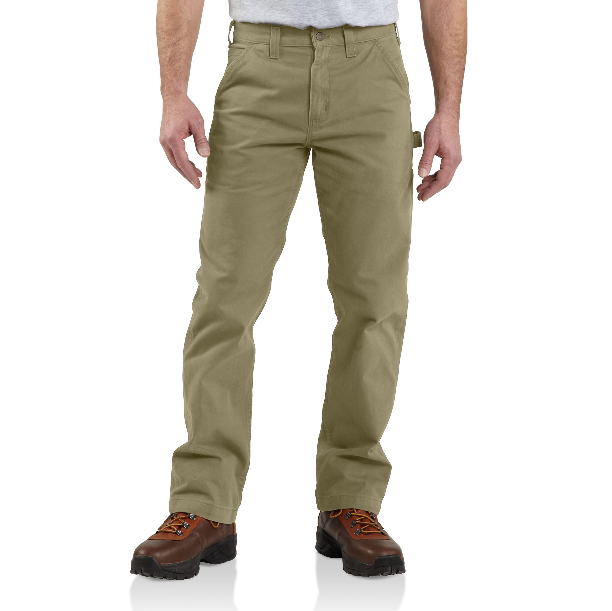 Men's Relaxed Fit Twill Utility Work Pant in Dark Khaki