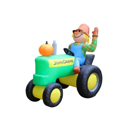 Tractor with Scarecrow Inflatable