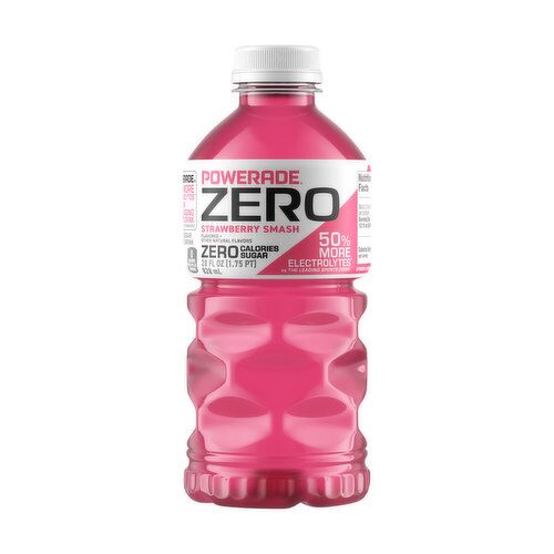 Electrolyte Enhanced Zero Sugar Strawberry Smash Sport Drink - 28 oz