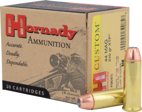 Hornady Custom 44 Remington Magnum 240 Grain XTP Ammunition - 20