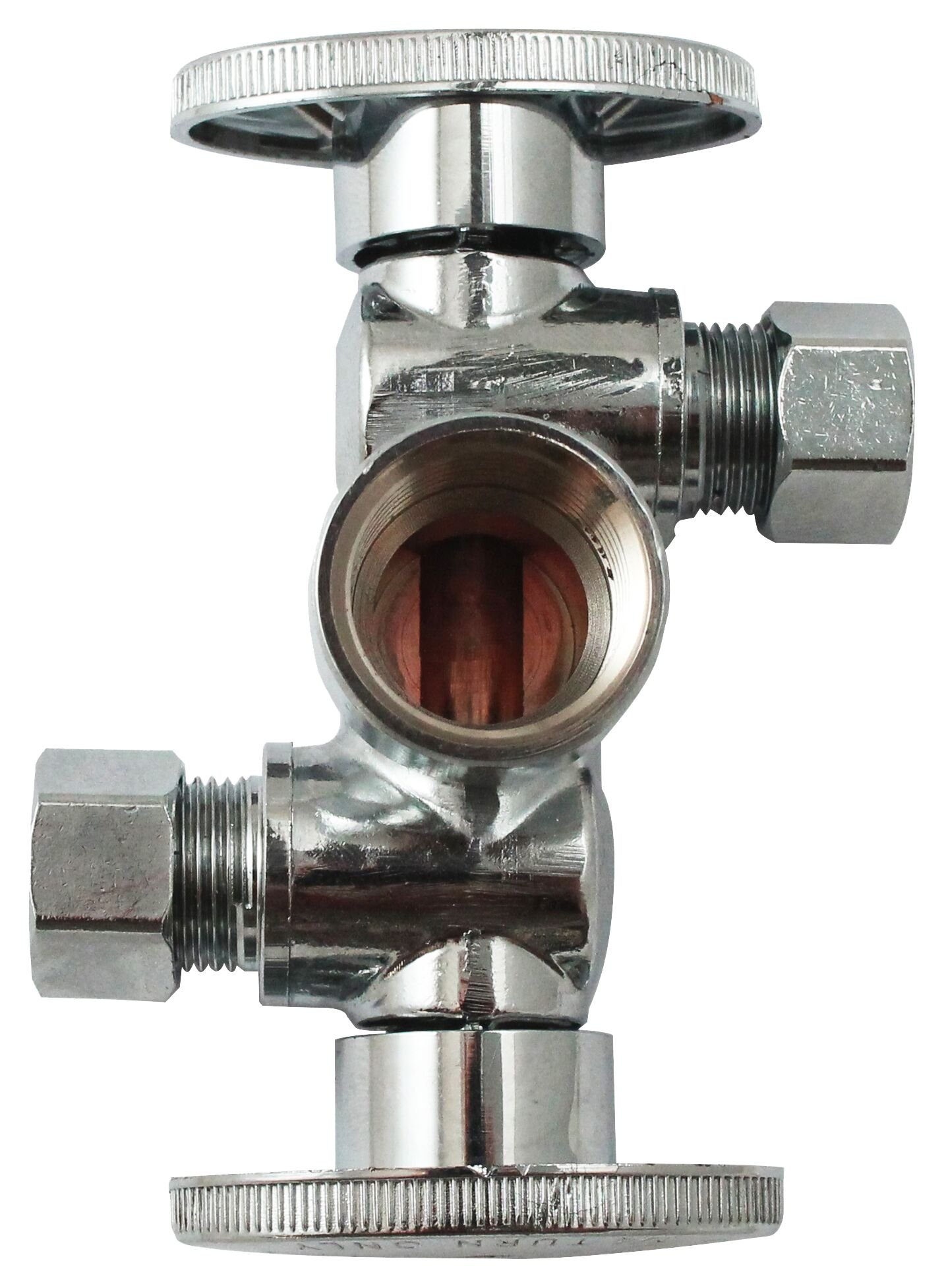 【Kyokopalette】 1200g×2 Keeney Three-Way Quarter Turn Dual Shut-Off Valve - 1/2