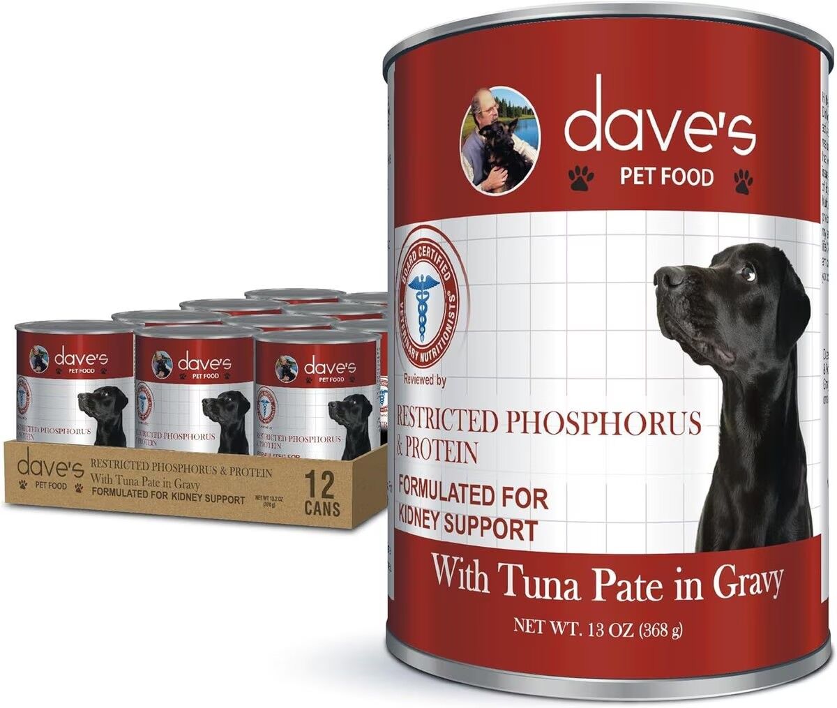 Daves Pet Food Kidney Support in Tuna Pate in Gravy Wet Dog Food