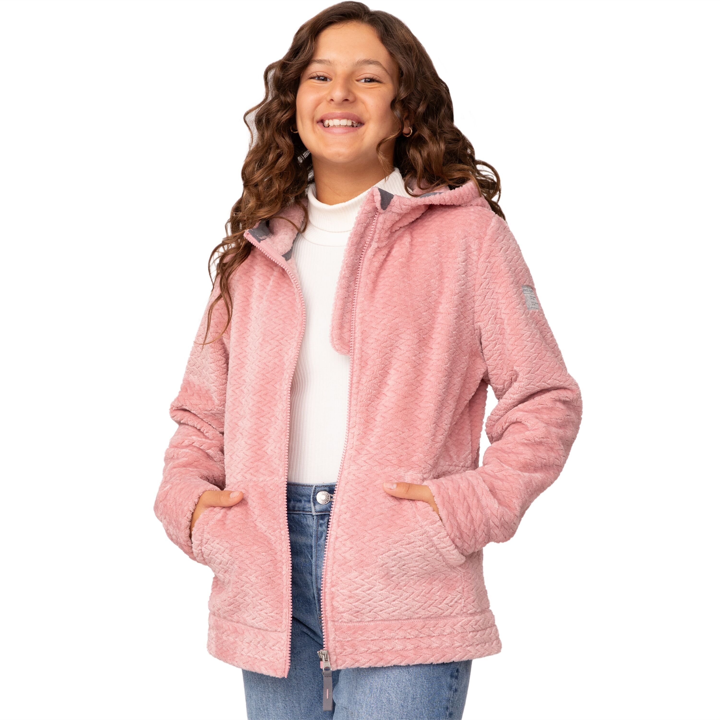 Girl's Braided Butter Pile Jacket