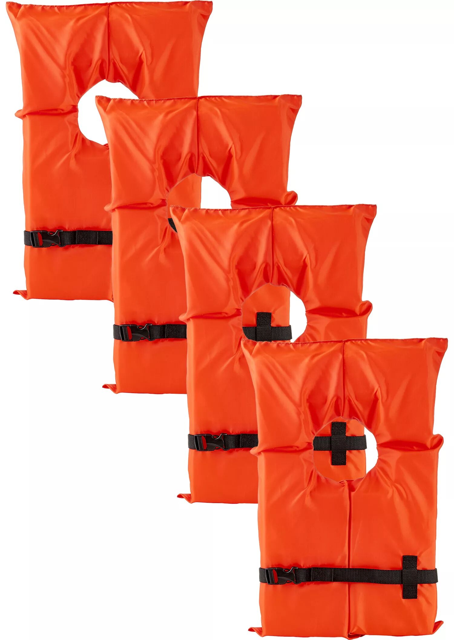four Life  ② Kent Outdoors Adult Type II Life Jacket in Orange - 4-Pack