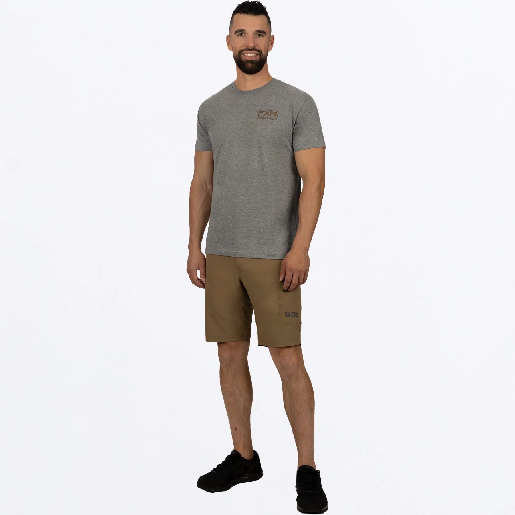 Walleye Premium Short Sleeve T-Shirt in Grey Heather.Copper