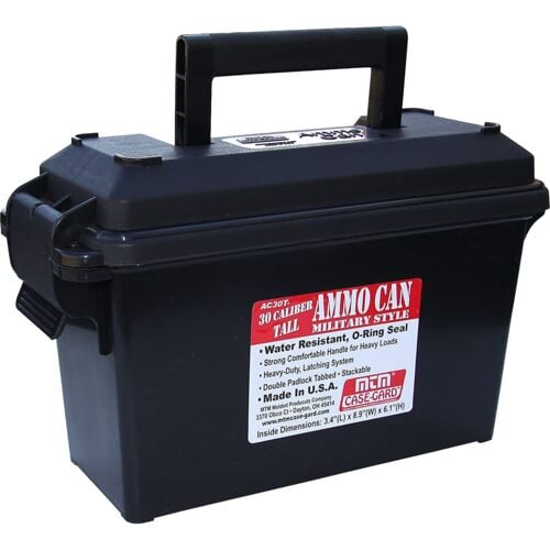 30 Caliber Tall Black Ammo Can