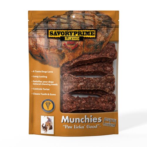 3-4" Munchie Bone Beef Rawhide - 10-Pack
