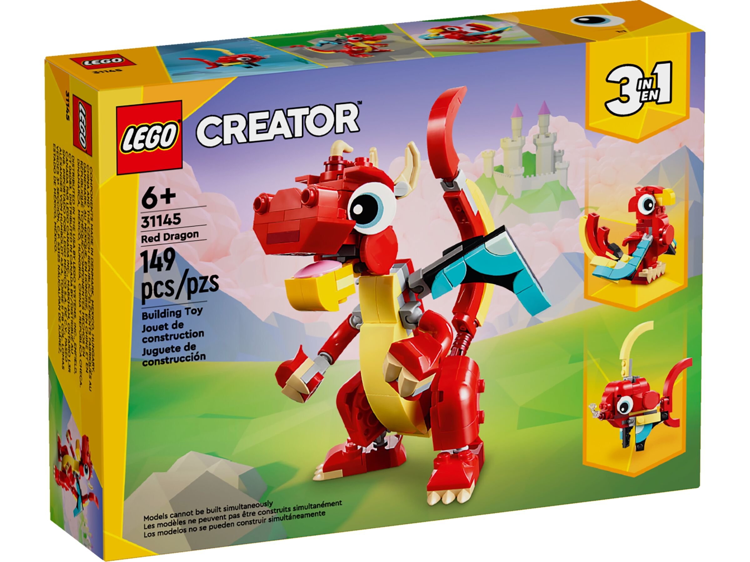 LEGO Creator Red Dragon 3 In 1 Animal Toy