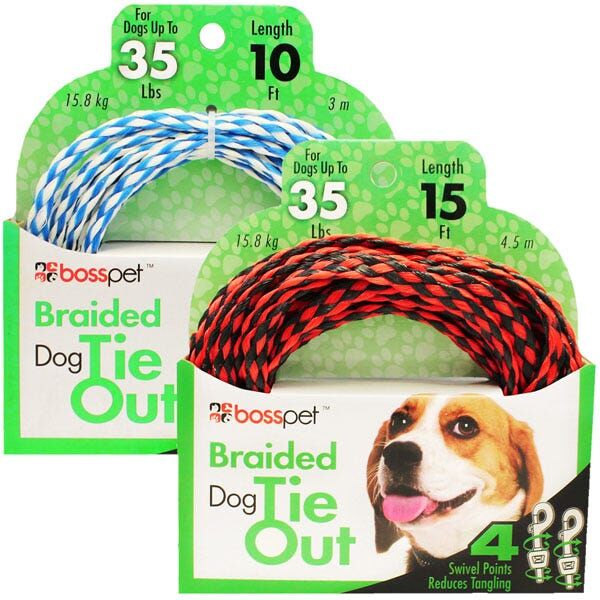 Petedge Boss Pet 15 Medium Poly Rope Dog Tie Out