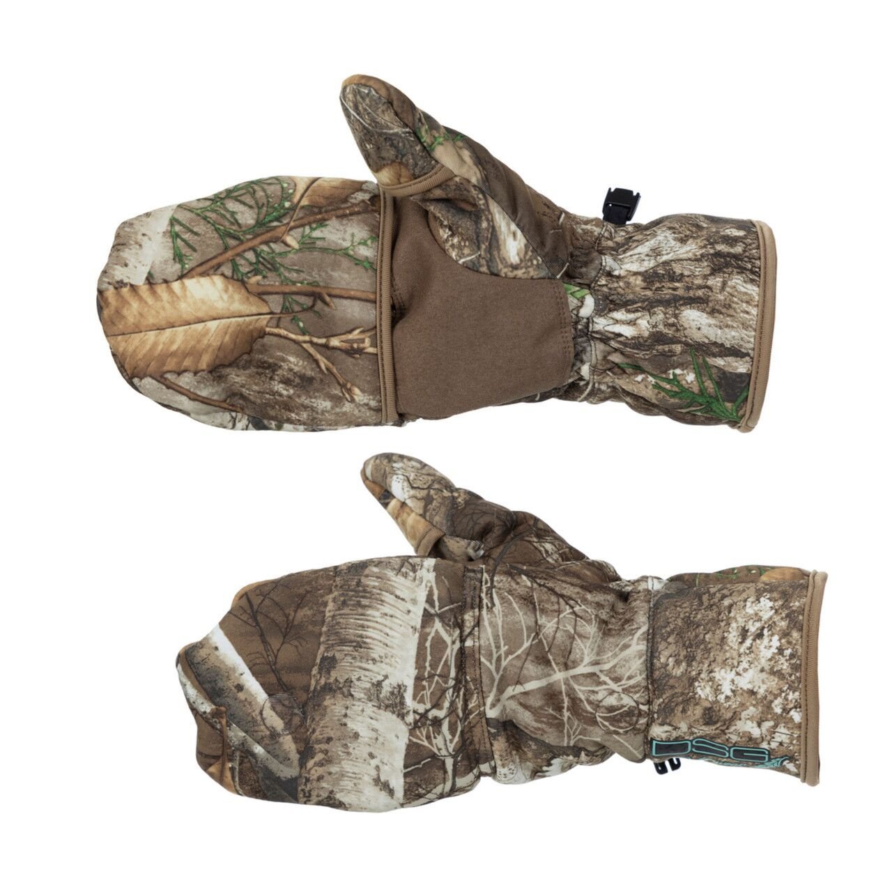 Women's Sherpa Flip Top Mitten in Realtree Edge