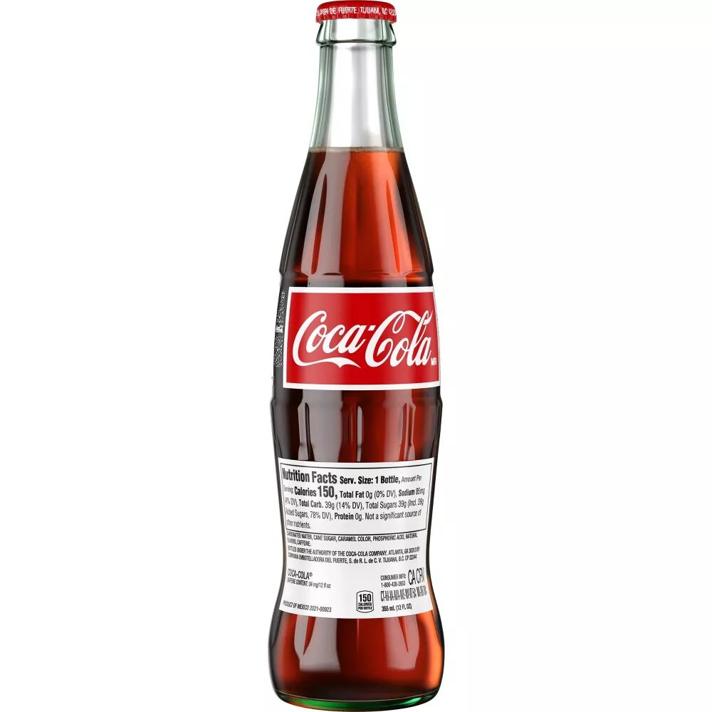 Coca Cola Original Taste Soda Glass Bottle - 12 oz