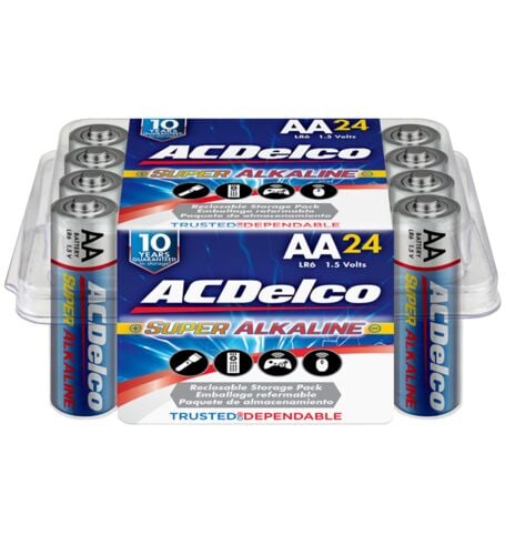 AA Alkaline Batteries - 24 Pack