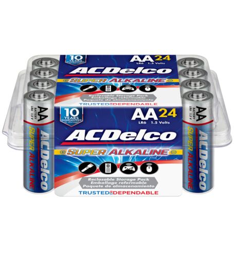 AA Alkaline Batteries - 24 Pack