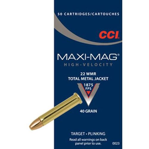 Maxi-Mag 22 WMR 40 Grain TMJ Ammunition - 50 Cartridges