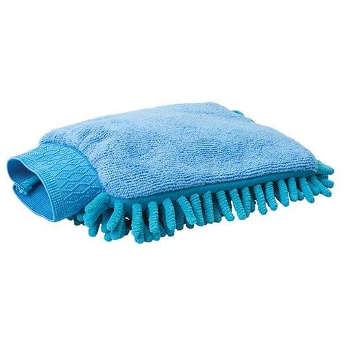 Mitt Scrubber with Microfiber Fingers