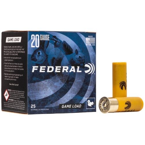Game Load Upland 20 Gauge 2.75" #8 Shotshells - 25 Rounds