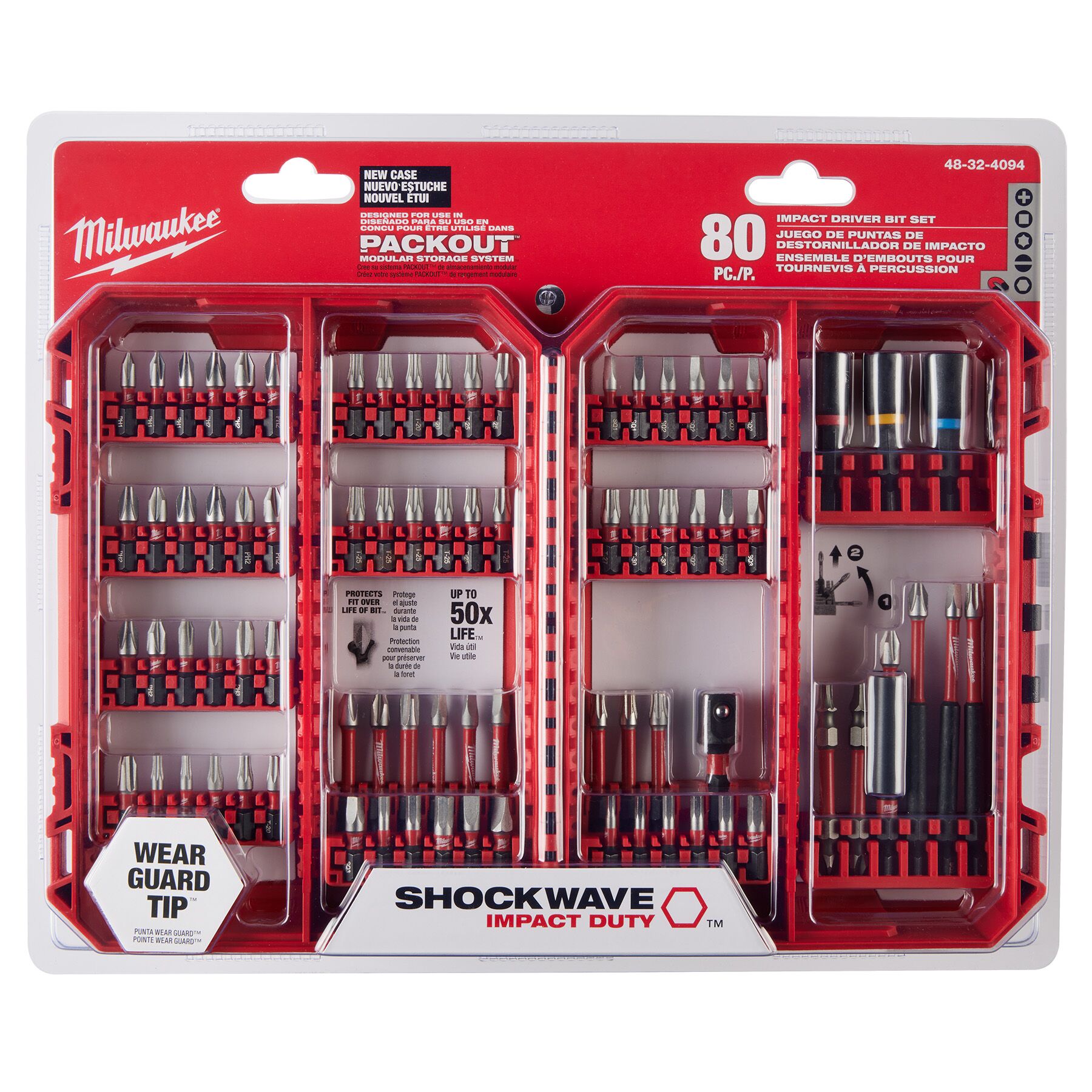 Milwaukee SHOCKWAVE Impact Duty Driver Bit Set - 80-Piece