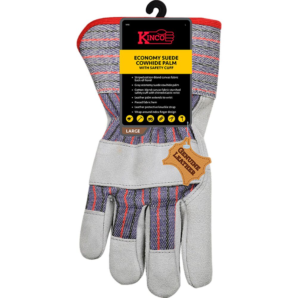 Men's Economy Suede Cowhide Palm Gloves