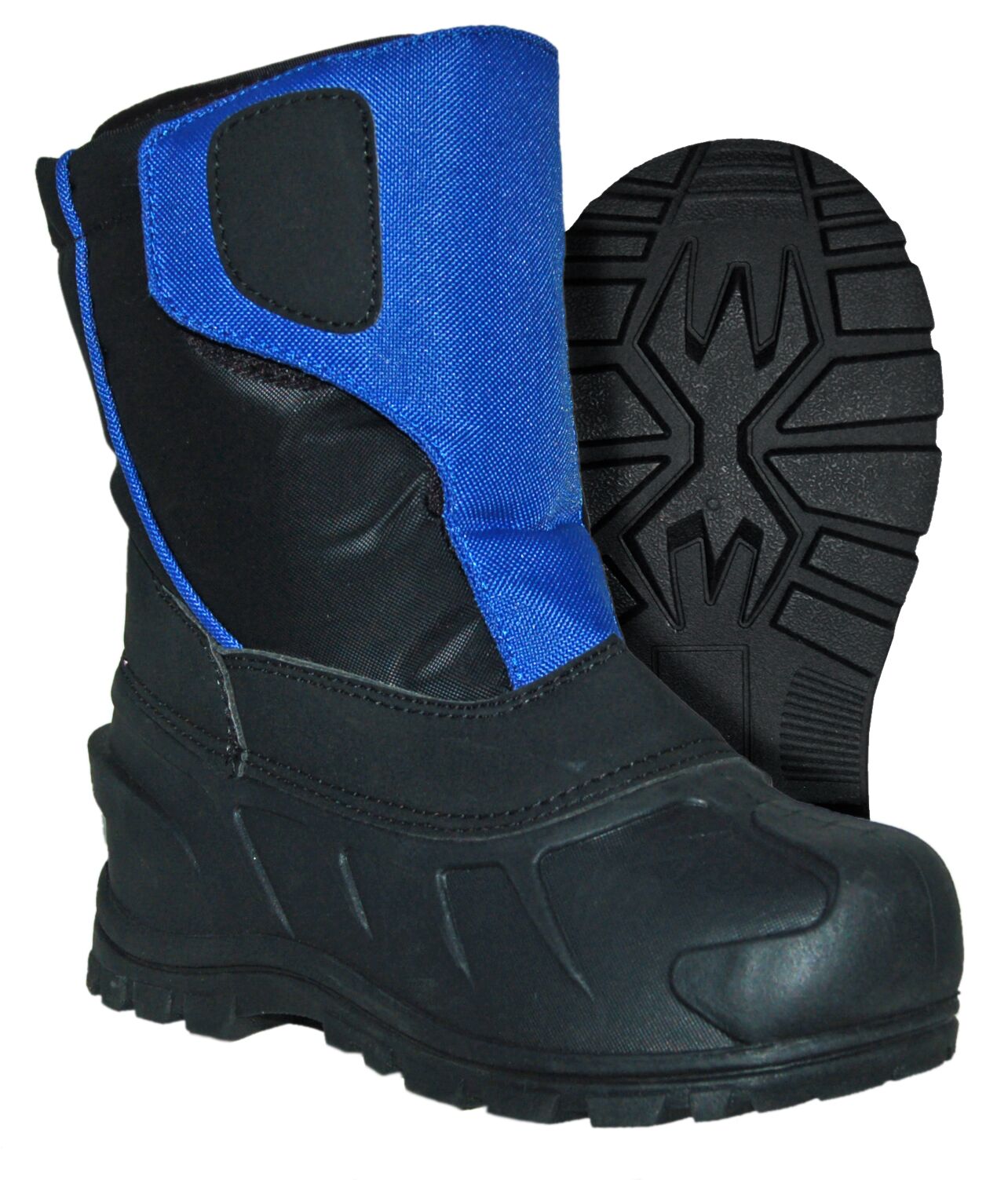 Kids' Snow Cat Velcro Black/Royal Boot